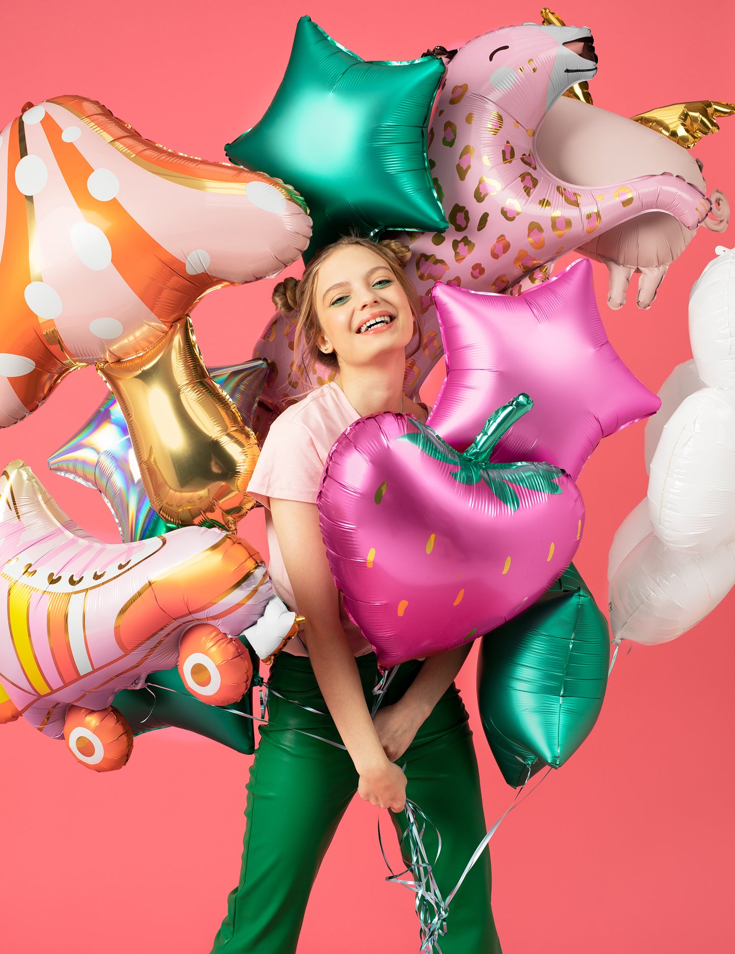 Mingea cu balon din aluminiu la ruletă 74 cm