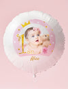 Balon din aluminiu personalizabil 1 an roz și auriu 50 cm