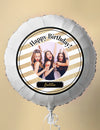 Balon din aluminiu personalizabil Negru și auriu 50 cm