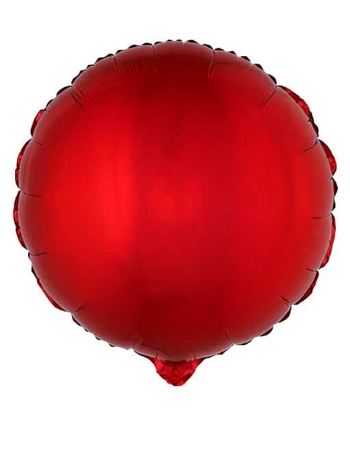 Balon din aluminiu rotund roșu metalic