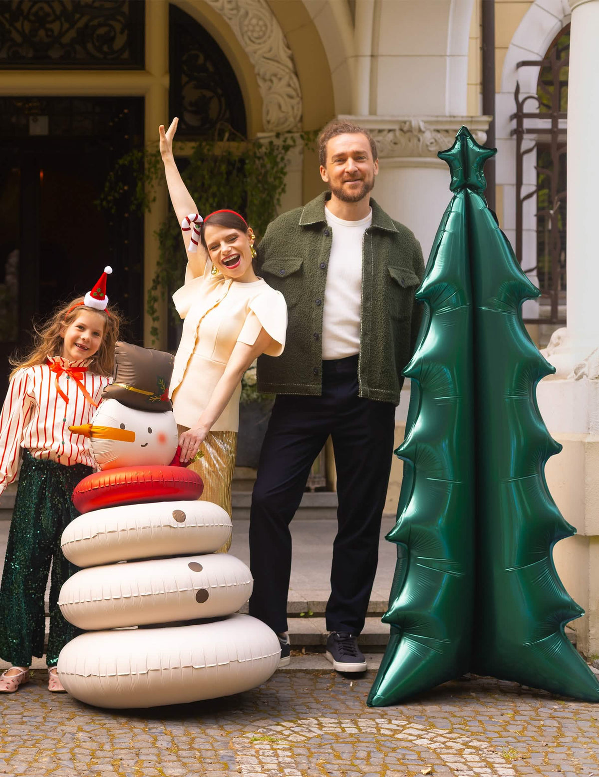 Balon din aluminiu Brad de Crăciun XXL verde 77 x 184 cm