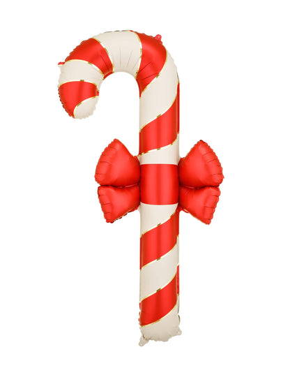 Balon din folie de aluminiu Baston de zahăr bej și roșu 70 x 131,5 cm