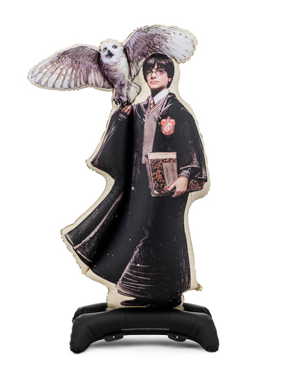 Balon din folie de aluminiu pe suport Harry Potter™ cu Hedwig 90x145 cm