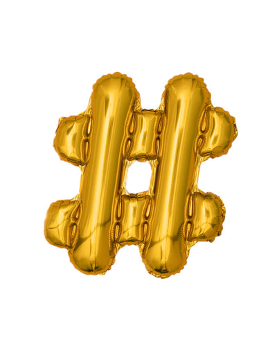 Ballon aluminium symbole # doré