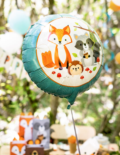 Balon folie cu animale din pădure 45 cm pentru ziua de naștere