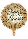 Ballon en aluminium bonne année étincelant pour fête couleur or