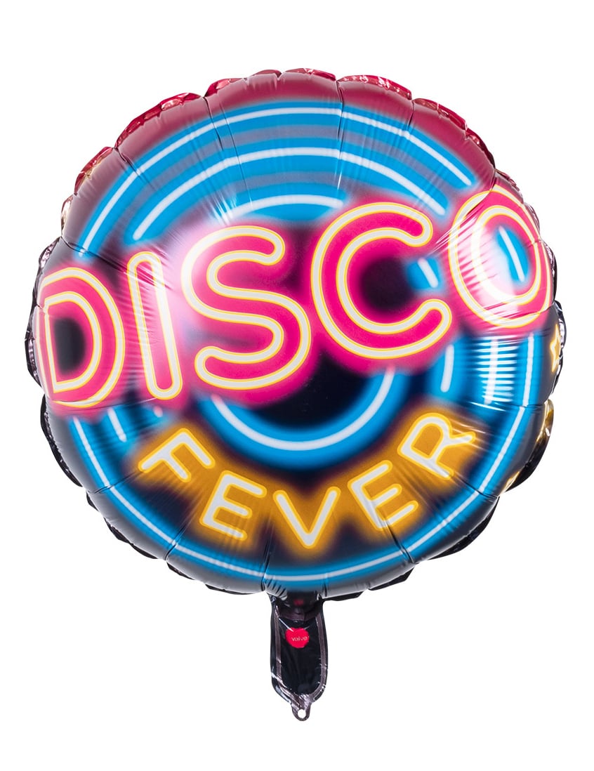 Ballon en aluminium Disco fever pour décoration de fête multicolore effet néon