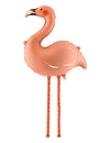 Ballon en aluminium flamant rose corail 65 × 67 cm