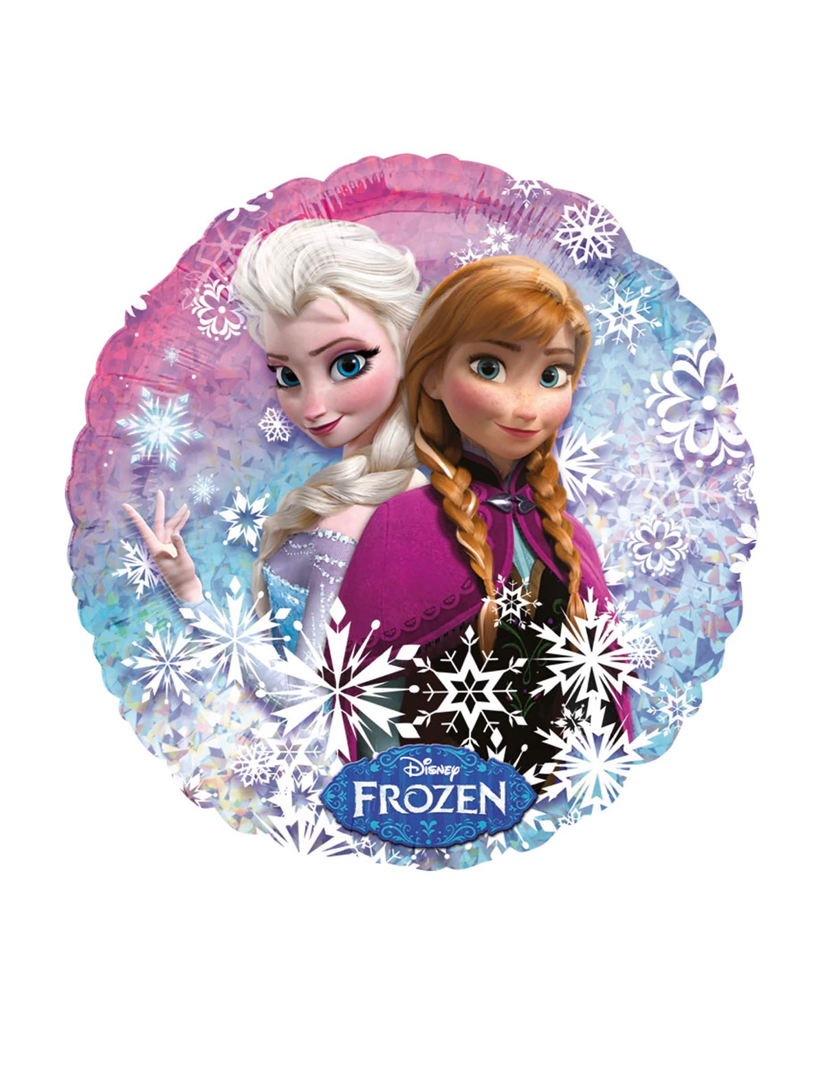 Cadru apropiat cu Elsa și Anna pe balonul din aluminiu Frozen