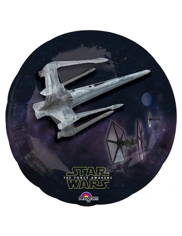 Ilustrație de luptă spațială cu x-Wing din balon de aluminiu Răufăcătorii Star Wars VII