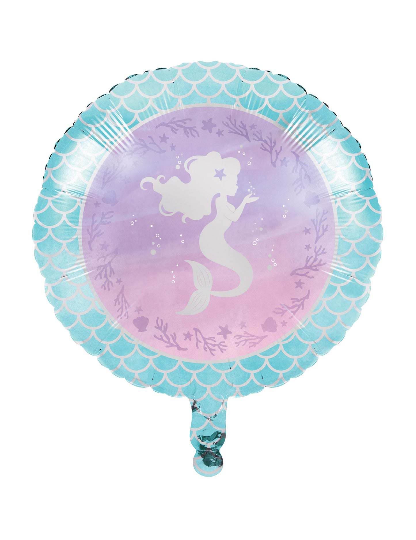 Balon folie iridescent cu sirenă 45,7 cm pentru ziua de naștere