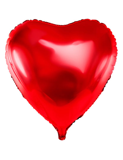 Ballon géant aluminium cœur pour fête rouge