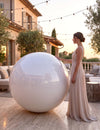 Ballon géant boule miroir blanc 100 cm