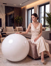 Balon gigant bilă oglindă alb 80 cm