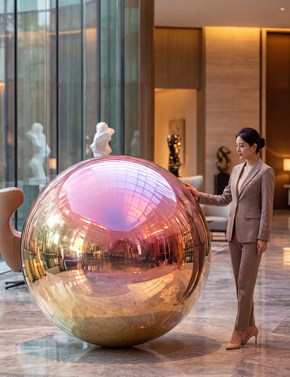 Balon gigant sferă oglindă iridescent 150 cm