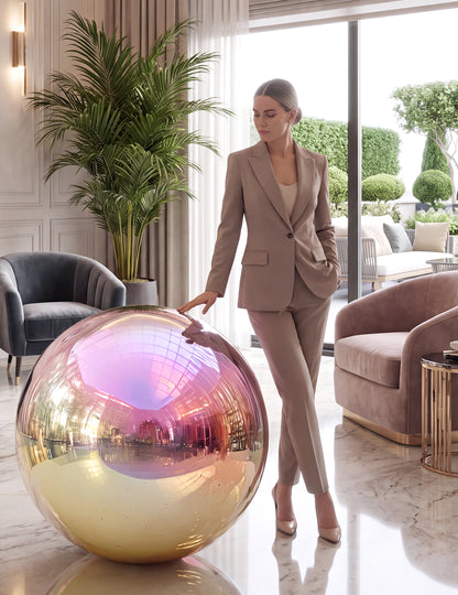 Ballon géant boule miroir iridescente 80 cm