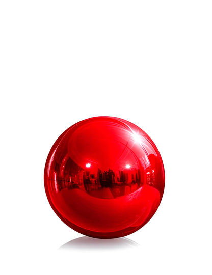 Ballon géant boule miroir rouge 100 cm