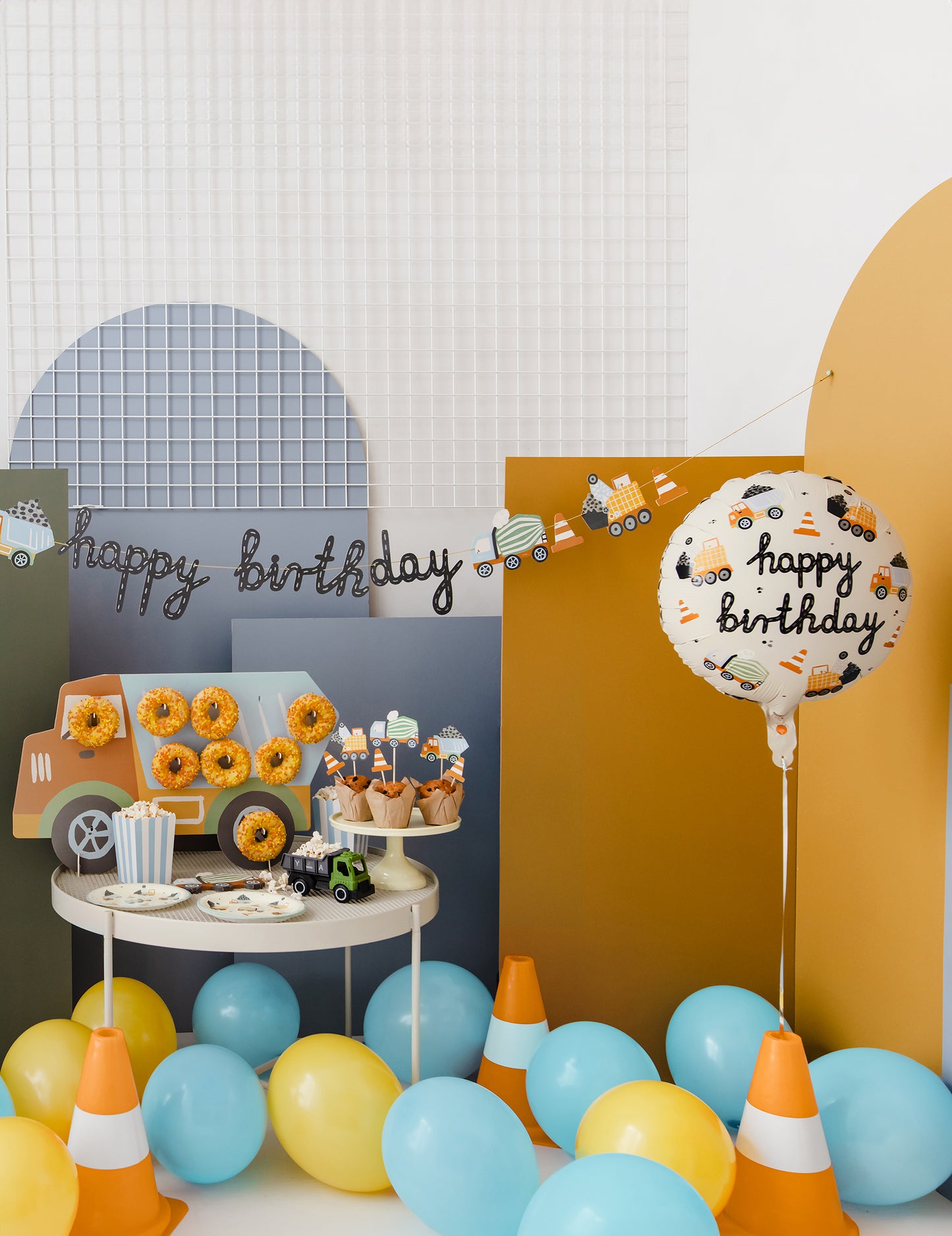 La mulți ani Ballon Site Truck 45 cm