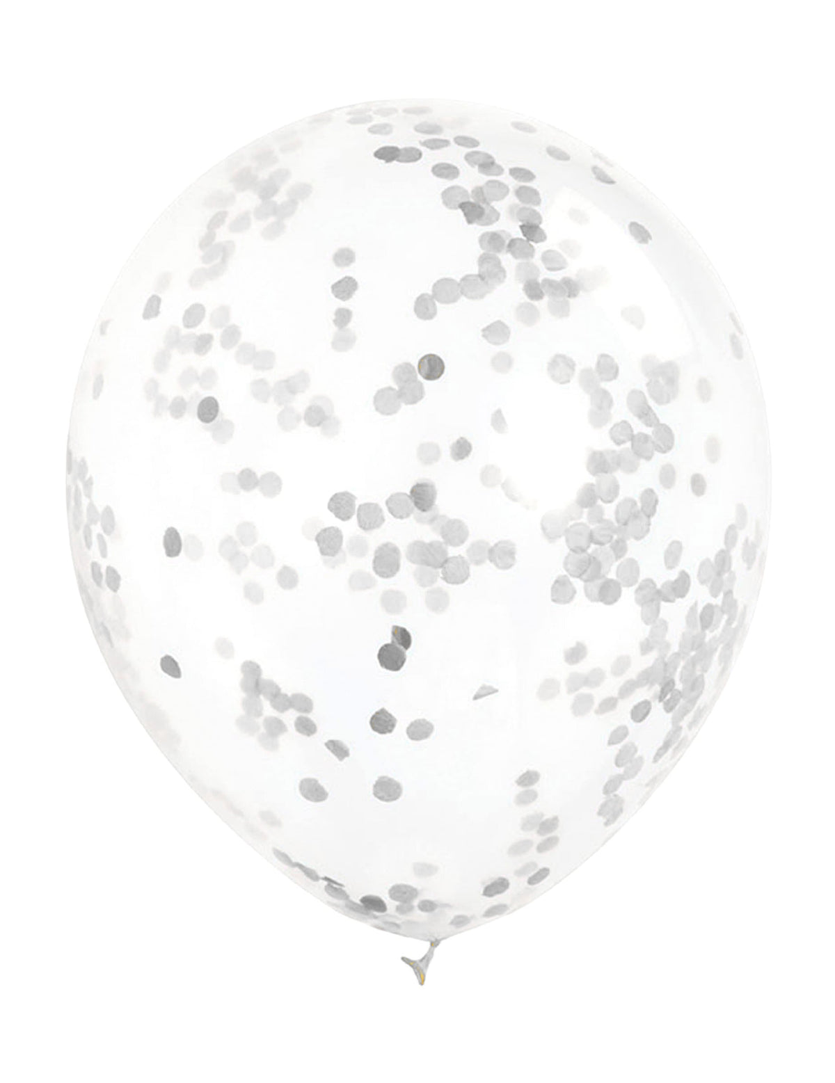 Ballons en latex à confettis transparents et argentés