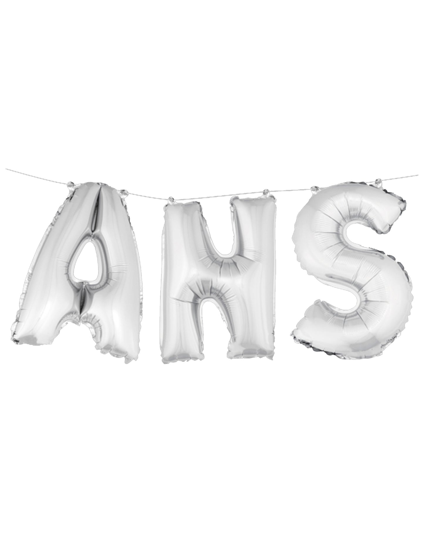 Baloane din folie argintie cu literele „ani” (36) cm pentru decorare