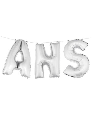 Baloane din folie argintie cu literele „ani” (36) cm pentru decorare
