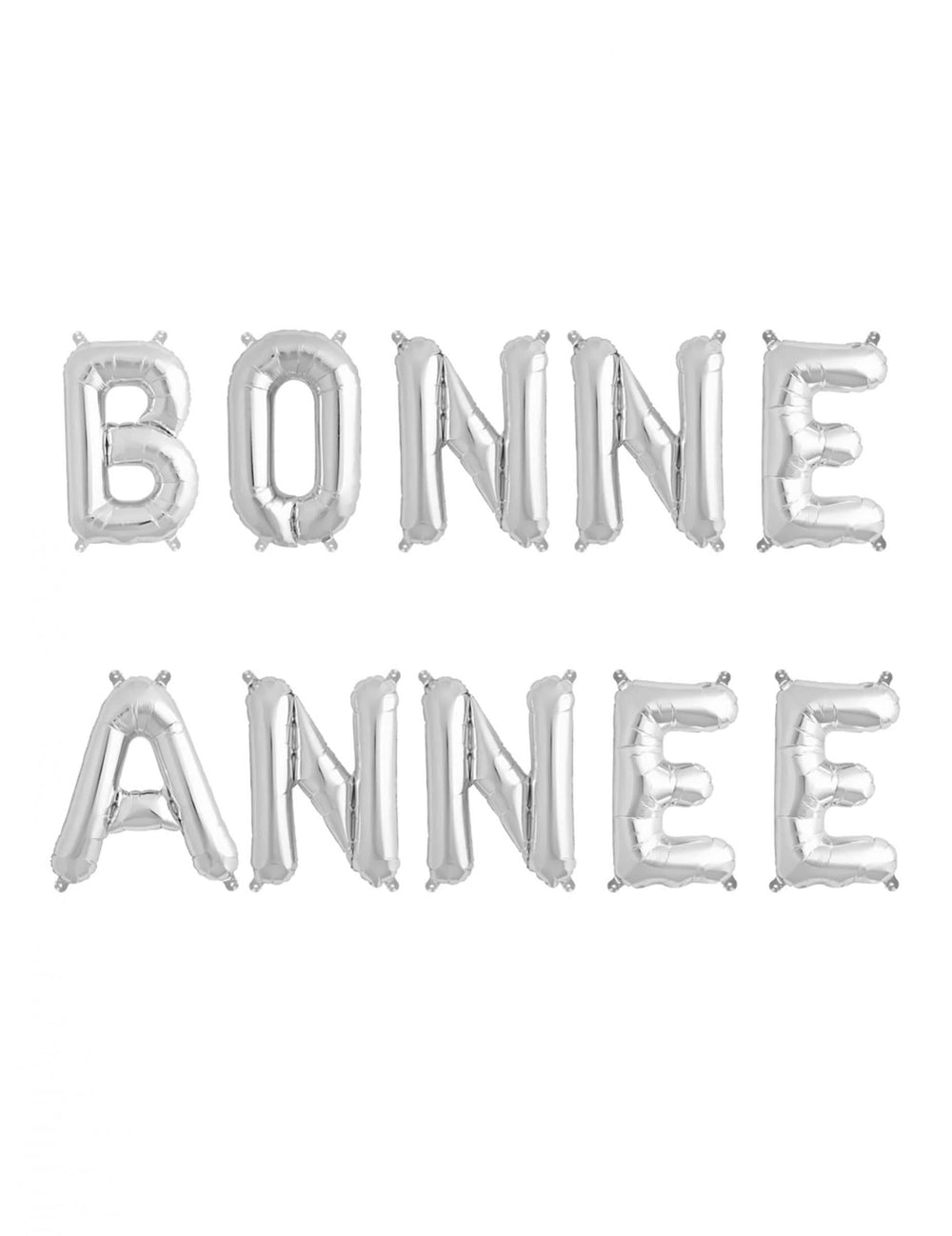 baloane litere An Nou argintiu
