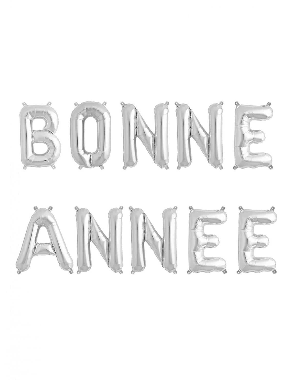 baloane litere An Nou argintiu