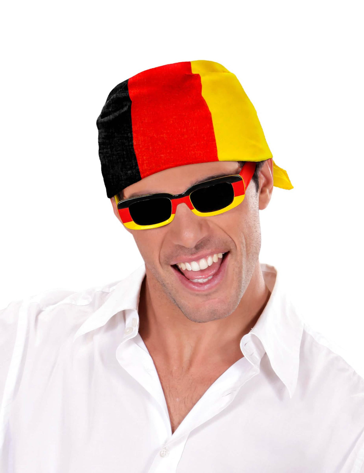 Bandană suporter germania pentru adult negru roșu galben