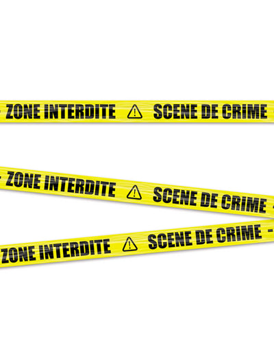 Bandă de delimitare galbenă zonă interzisă scenă crimă 10m