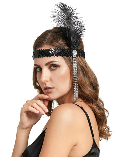 Bandeau charleston noir