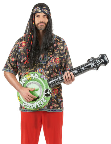 Banjo gonflable hippie vert