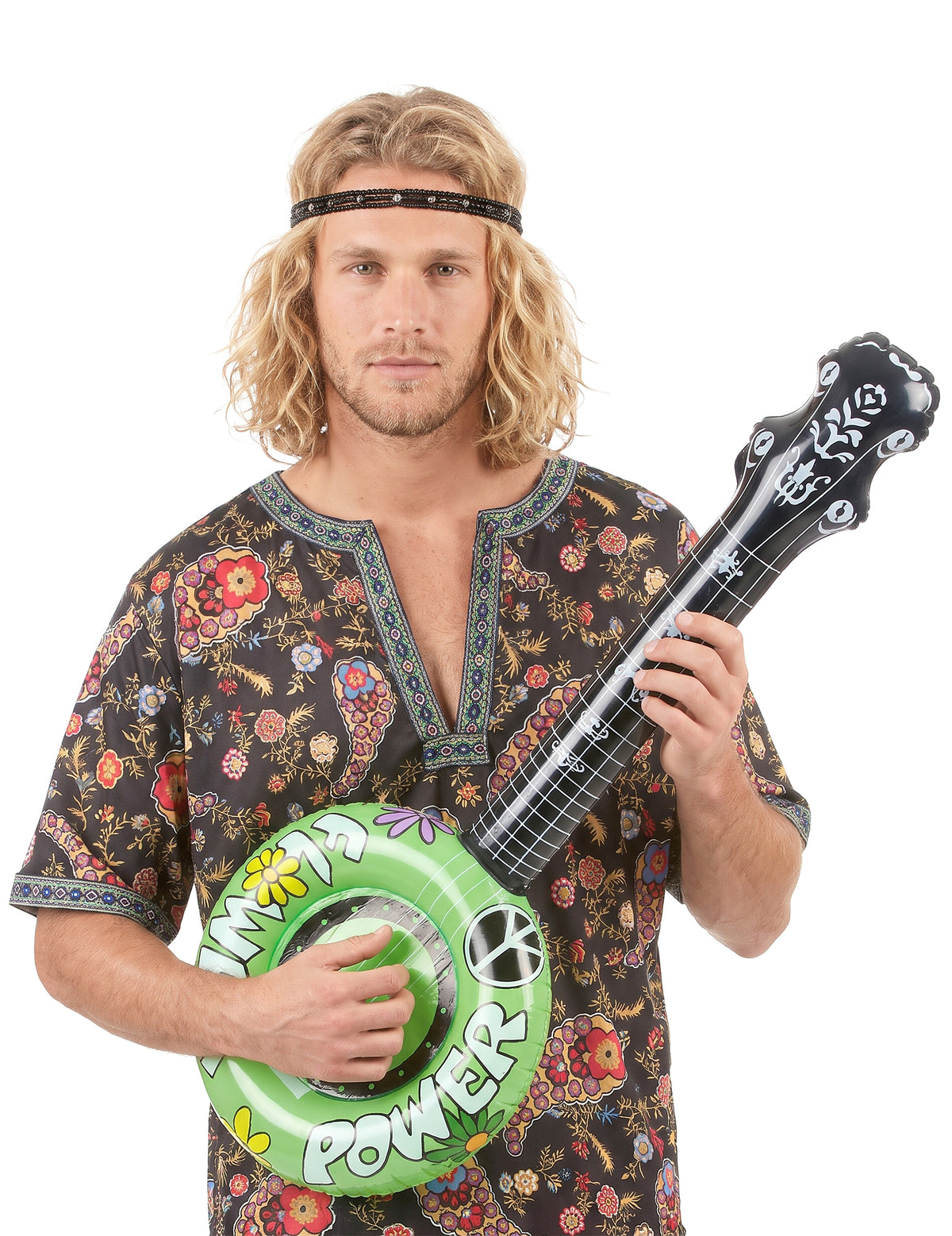 Banjo gonflable hippie vert