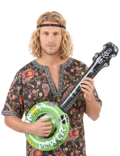 Banjo gonflable hippie vert