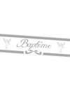Banner botez argintie cu îngeri 2,44m 