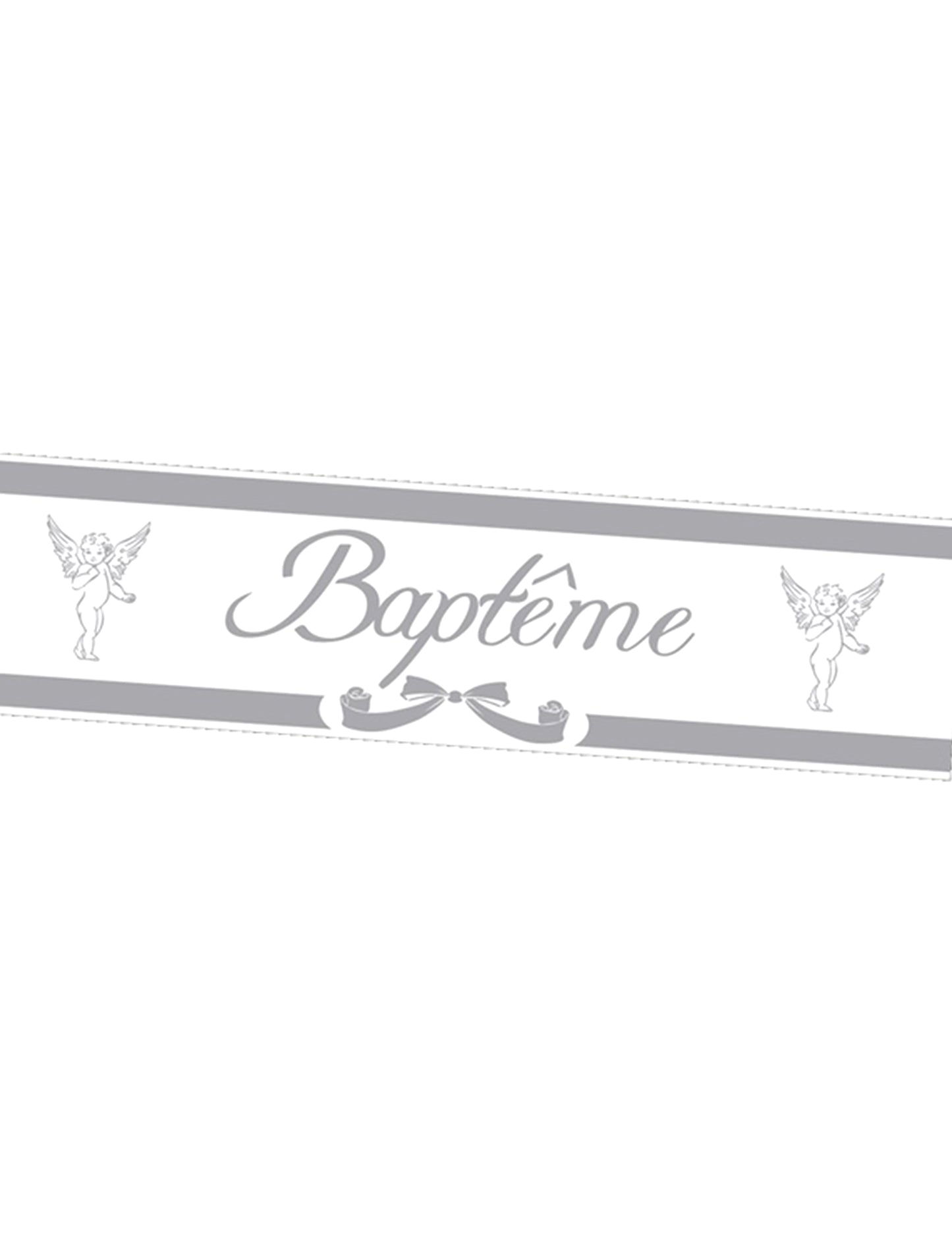 Banner botez argintie cu îngeri 2,44m 