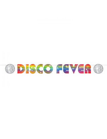 Banner de carton Disco Fever 15 x 213 cm