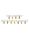 Guirlande tassel Happy Birthday pour anniversaire dorée et blanche en carton