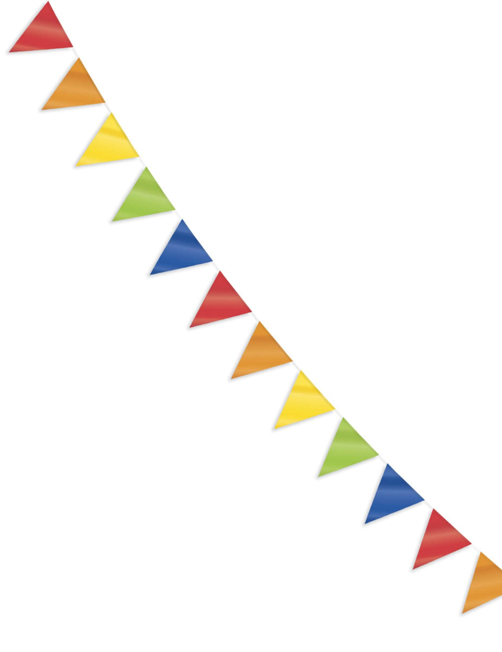 Vedere diagonală a bannerului multicolor pentru decorarea petrecerii