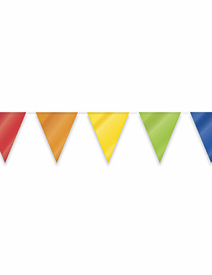 Bannière multicolore pour décoration de fête à fanions triangulaires
