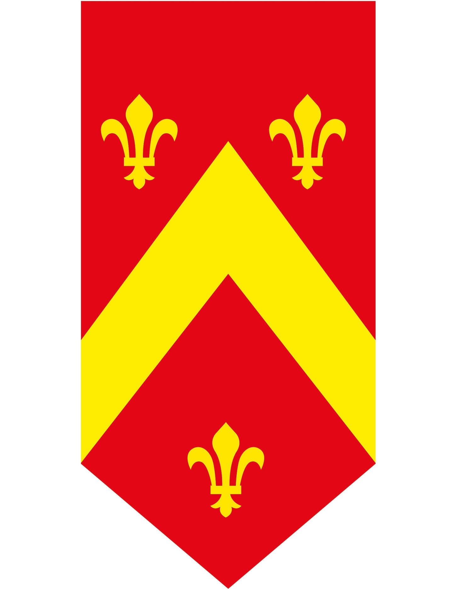 Banner vertical medieval roșu 25 x 50 cm hârtie