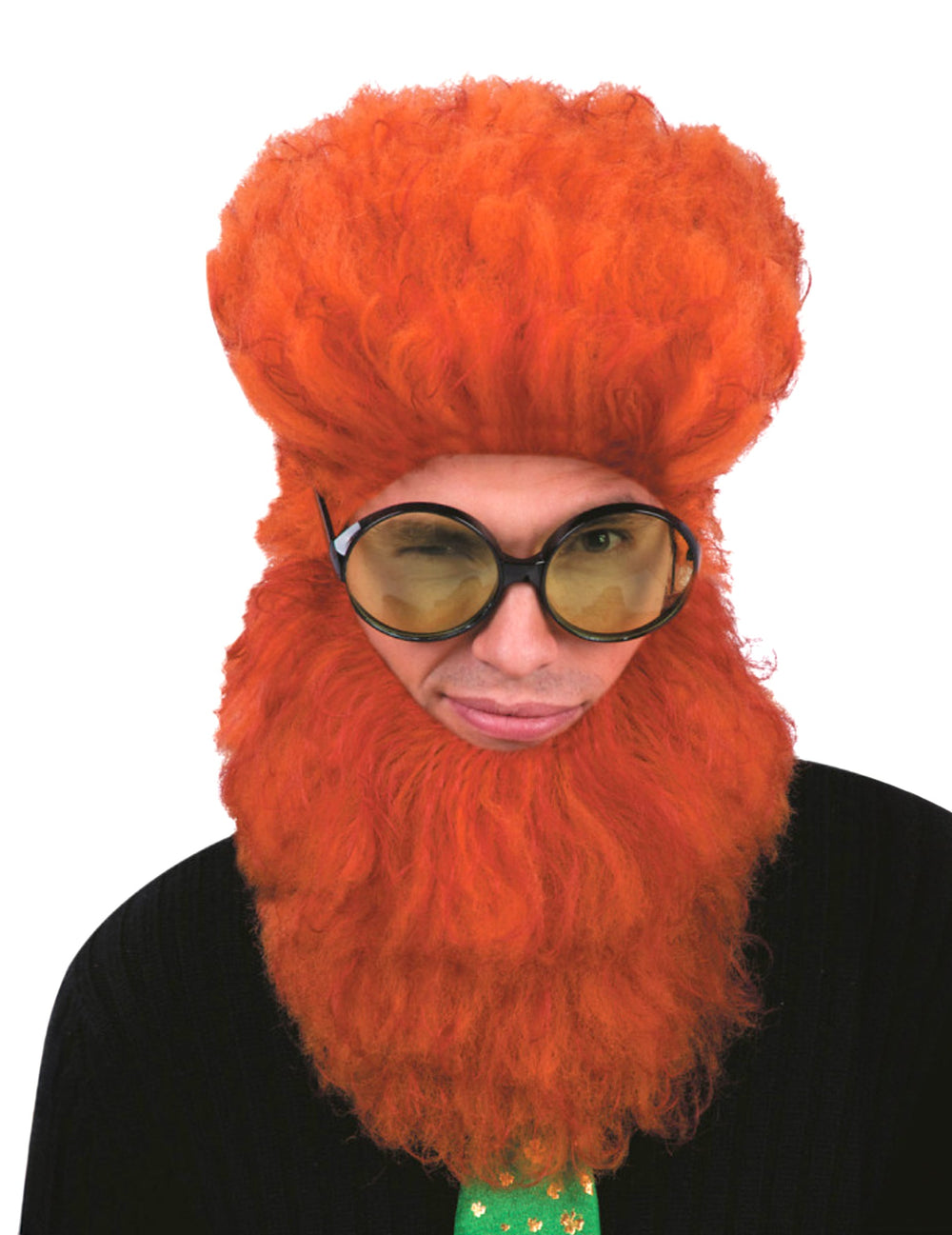 Barbe irlandais pour adulte orange volumineuse