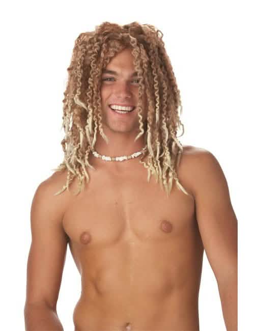 Perucă de surfer pentru bărbat blondă cu dreadlocks