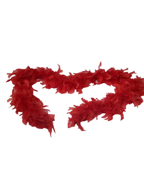 Boa à plumes de fête pour adulte rouge 45g