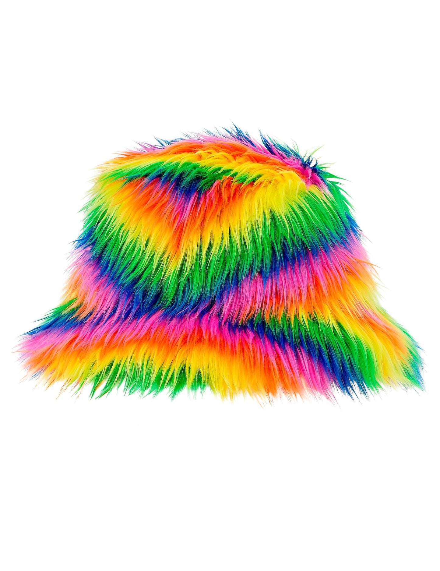 Pălărie bob din blană multicoloră pentru adulți 