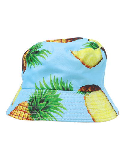 Vue de face du bob hawaïen imprimé ananas