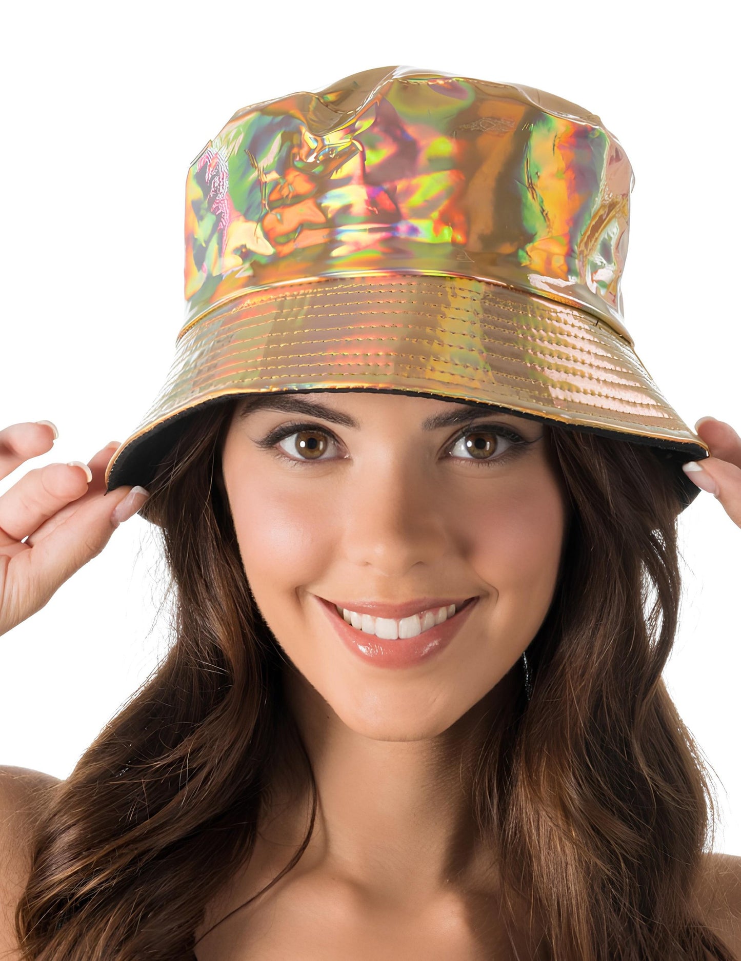 Pălărie bob irizată aurie pentru adulți 