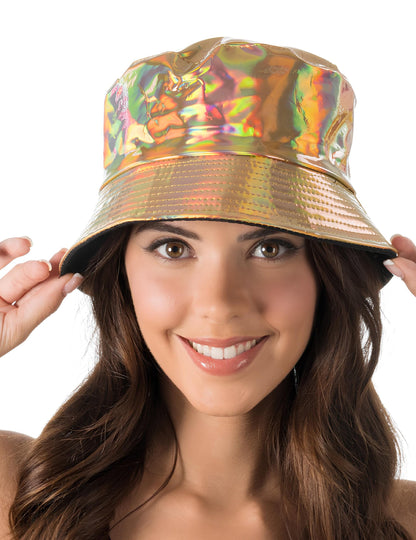 Pălărie bob irizată aurie pentru adulți 
