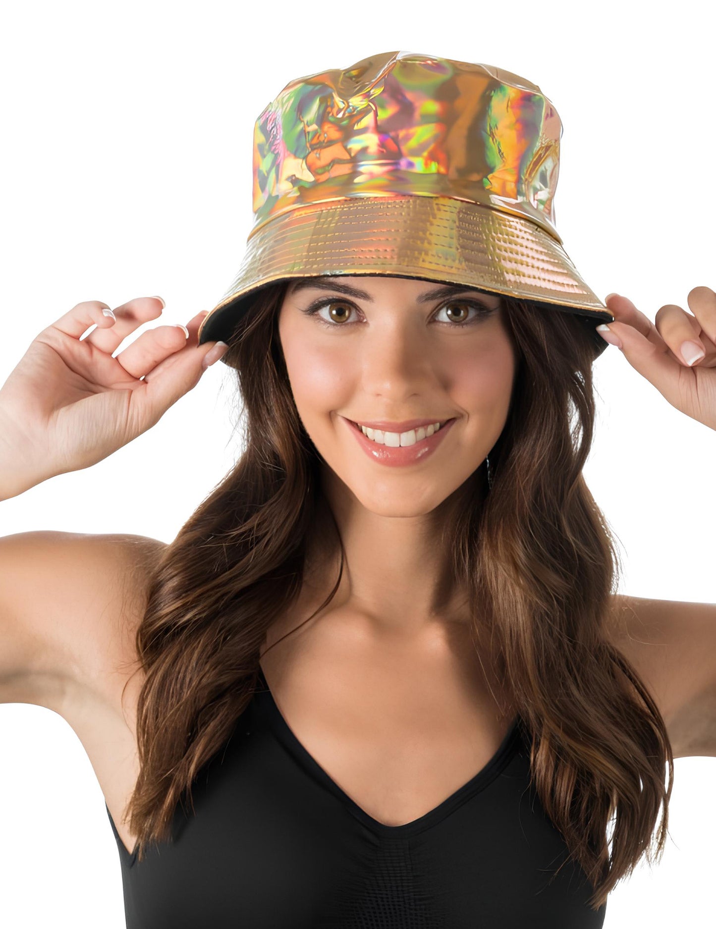 Pălărie bob irizată aurie pentru adulți 