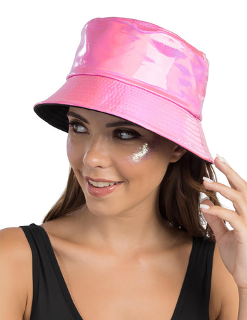 Pălărie bob irizată roz pentru adulți 