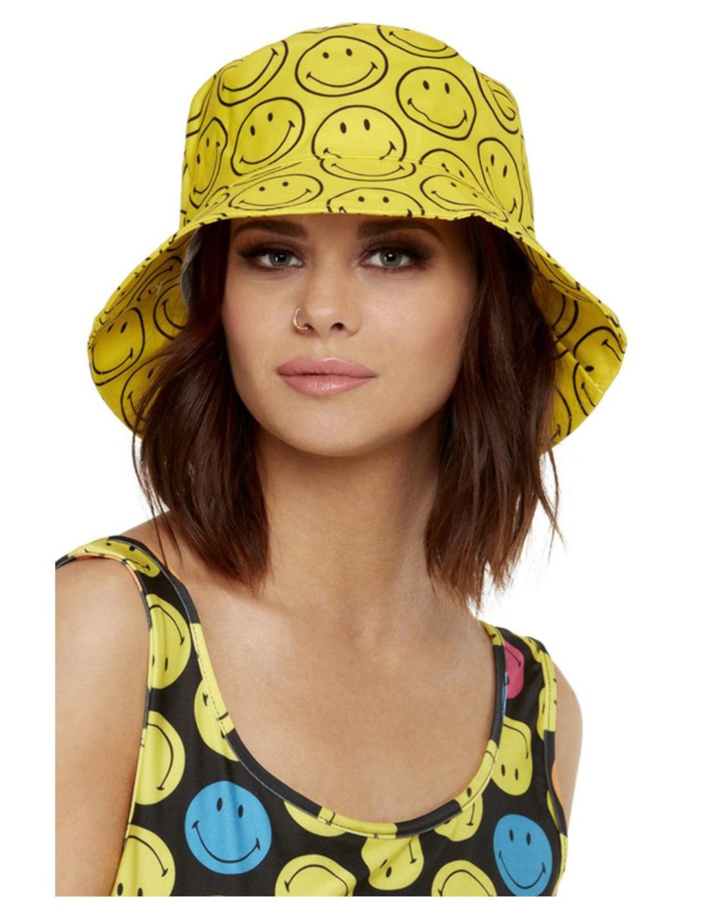 Pălărie galbenă Smiley™ pentru adulți
